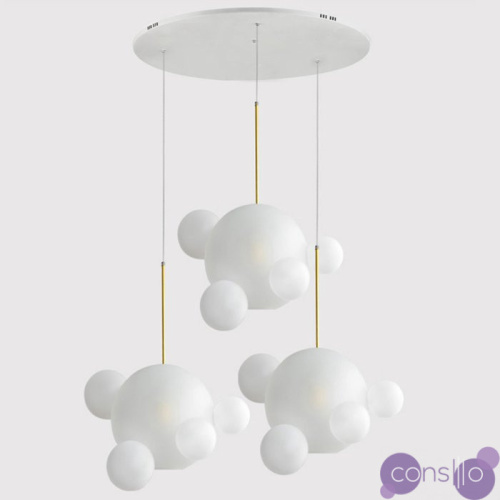 Люстра GIOPATO & COOMBES BOLLE BLS LAMP white glass circle