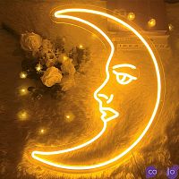 Неоновая настенная лампа Crescent Moon Neon Wall Lamp