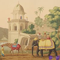 Обои ручная роспись Early Views of India Cr?pescule on scenic paper