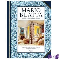 2010s Illustrated Faux Leather Book, Mario Buatta - Fifty Years of American Interior Decoration