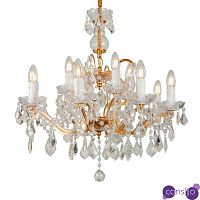 Люстра 19th c. Rococo IRON & CLEAR CRYSTAL GOLD Chandelier