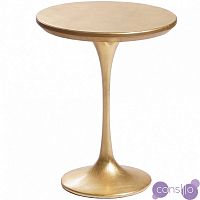 Приставной столик круглый сусальное золото 42 см Apriori T