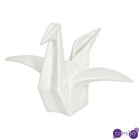 Фигурка в виде оригами керамическая белая птица White Bird