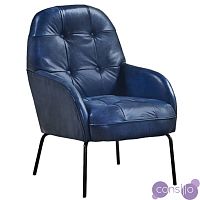 Кресло SHAPKIN LEATHER ARM CHAIR BLUE