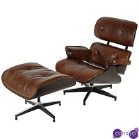 Кресло Eames Lounge Chair & Ottoman brown