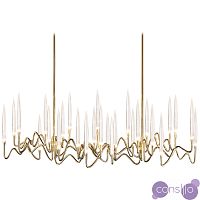 Люстра Il Pezzo Chandelier Brass and Crystals designed by Pezzo Mancante