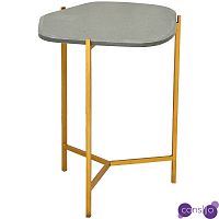 Приставной стол с серой каменной столешницей Tuan Side Table Grey