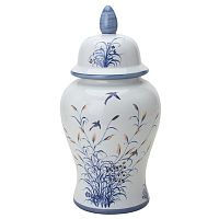 Ваза с крышкой Oriental Blue & White Bird and Flowers Vase