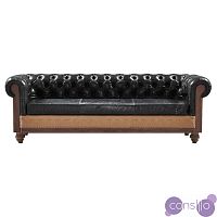 Диван Deconstructed Chesterfield Sofa triple Black leather