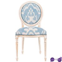Мягкий стул со светло-голубым узором Ikat Pattern