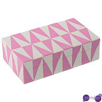 Шкатулка Pink Triangles Bone Inlay Box