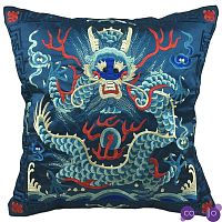 Декоративная подушка с вышивкой Chinese Dragon Blue