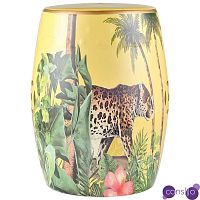 Керамический табурет Leopard Tropical Animal Ceramic Stool Yellow