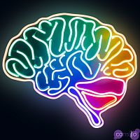 Неоновая настенная лампа Colorful Brain Neon Wall Lamp