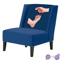 FUN Armchair "Pedicure" Blue Дизайнерское кресло с цветным принтом