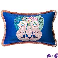 Декоративная подушка Two Dogs on Blue Long Cushion