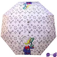 Зонт раскладной LOUIS VUITTON дизайн 011 Белый цвет
