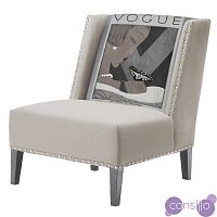 FUN Armchair Vogui II Beige Дизайнерское кресло с цветным принтом