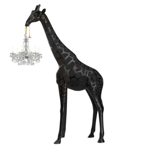 Торшер черный жираф в натуральную величину Giraffe Lamp large size