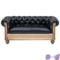 Диван Deconstructed Chesterfield Sofa double Black leather