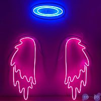 Неоновая настенная лампа Pink Wings Neon Wall Lamp