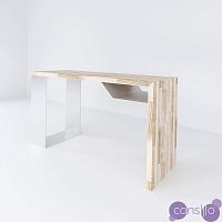 Письменный стол белый деревянный с полкой EcoComb-1