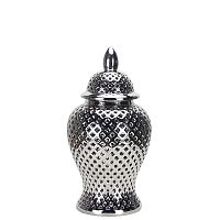 Ваза с крышкой Ceramic Silver Vase