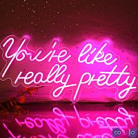 Неоновая настенная лампа "You're like really pretty" Neon Wall Lamp