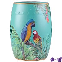 Керамический табурет Parrots Tropical Animal Ceramic Stool Turquoise