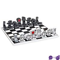 Деревянный шахматный набор Keith Haring Chess Set