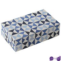 Шкатулка Small Triangles Blue Bone Inlay Box