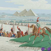 Обои ручная роспись Napoleon's Campaign in Egypt Byzantine on scenic paper