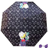 Зонт раскладной LOUIS VUITTON дизайн 012 Черный цвет