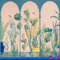 Обои ручная роспись Jardin Marrakech Majorelle on painted Xuan paper