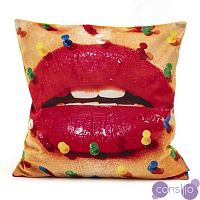 Подушка Seletti Cushion Mouth with pins Design: Toiletpaper