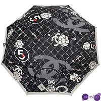 Зонт раскладной CHANEL дизайн 014 Черный цвет