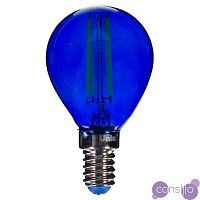 Синяя прозрачная лампочка LED E14 5W тёплый свет
