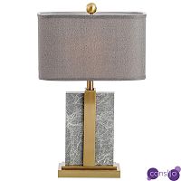 Настольная лампа Marble Brass Grey Table Lamp