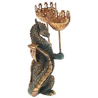 Подсвечник в виде дракона Dragon candlestick Gold Green