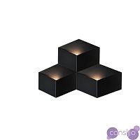 Настенный светильник копия Fold 4202 by Vibia (3 плафона, черный)