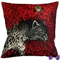 Декоративная подушка с Леопардом Red Forest