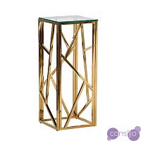 Подставка Serene Furnishing Gold Clear Glass Top stand