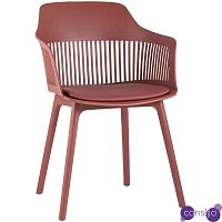 Стул Crocus Chair Терракотовый цвет Подушка эко-кожа