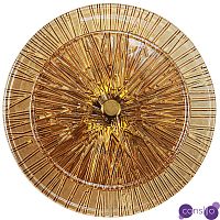Бра в форме диска из рельефного коричневого стекла Decorative Glass Discs Wall Lamp