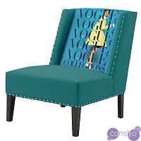 FUN Armchair Vogui I Turquoise Дизайнерское кресло с цветным принтом