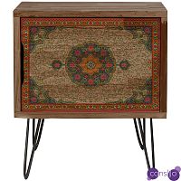 Тумба деревянная с узорами на дверце Persian Carpet Print Nightstand