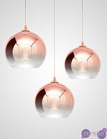 Серия светильников со стеклянными плафонами в цвете розовое золото MELBA