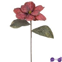 Декоративный искусственный цветок Магнолия красная