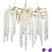 Люстра с декором в виде ветвей с хрустальными подвесками Fairytree Gold Crystal Chandelier 6