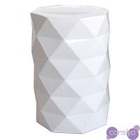 Керамический табурет Octagon Geometric - White